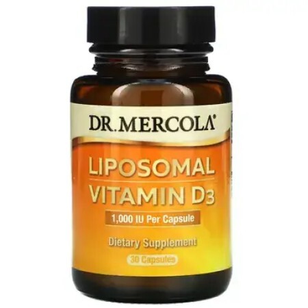 Витамин D3 липосомальный, 1000 МЕ, Liposomal Vitamin D3, Dr. Mercola, 30 капсул