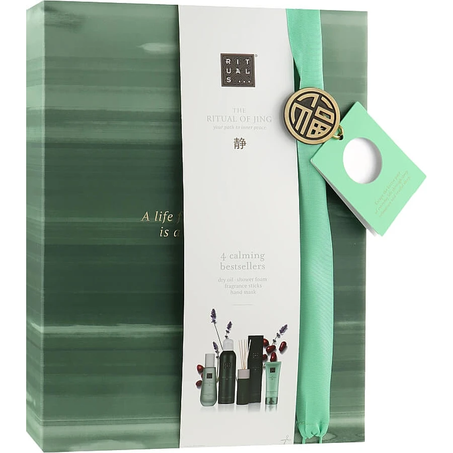 Набір Rituals The Ritual Of Jing Gift Set (sh/foam/200ml + fr/st/50ml + dry/oil/100ml + h/mask/70ml): ціни та характеристики