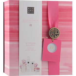 Набір Rituals The Ritual of Sakura 4 Calming Bestsellers (scr/125g + cr/100ml + foam/200ml + Candle/140g)