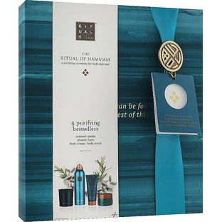 Набір Rituals The Ritual of Hammam Gift Set M (sh/foam/200ml + b/cr/100ml + b/scrub/125g + candle/140g)