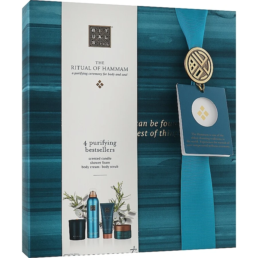 Набір Rituals The Ritual of Hammam Gift Set M (sh/foam/200ml + b/cr/100ml + b/scrub/125g + candle/140g): ціни та характеристики