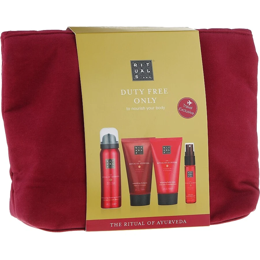Набор Rituals The Ritual of Ayurveda Trevel (shmp/70ml + b/mist/50ml + sh/gel/50ml + b/cr/70ml + bag): цены и характеристики