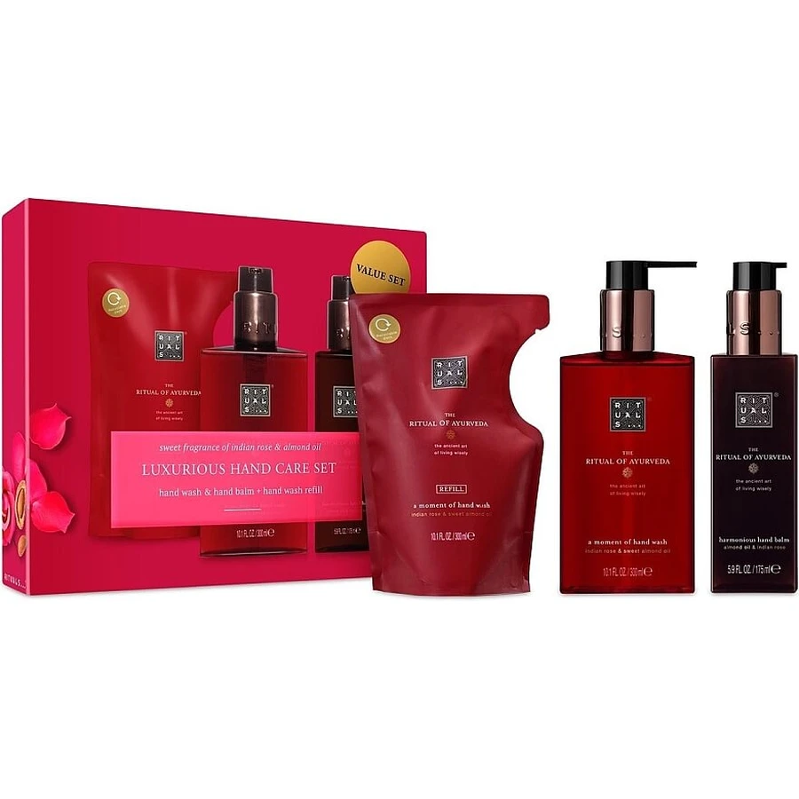 Набор Rituals The Ritual of Ayurveda Luxurious Hand Care Set (h/wash/300ml + h/wash/300ml + h/balm/175ml): цены и характеристики