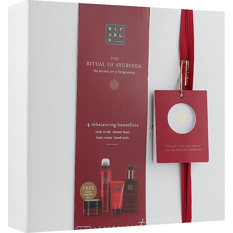 Набор Rituals The Ritual Of Ayurveda Rebalancing (sh/gel/200ml + b/scrub/125g + b/cr/70ml + soap/300ml): цены и характеристики