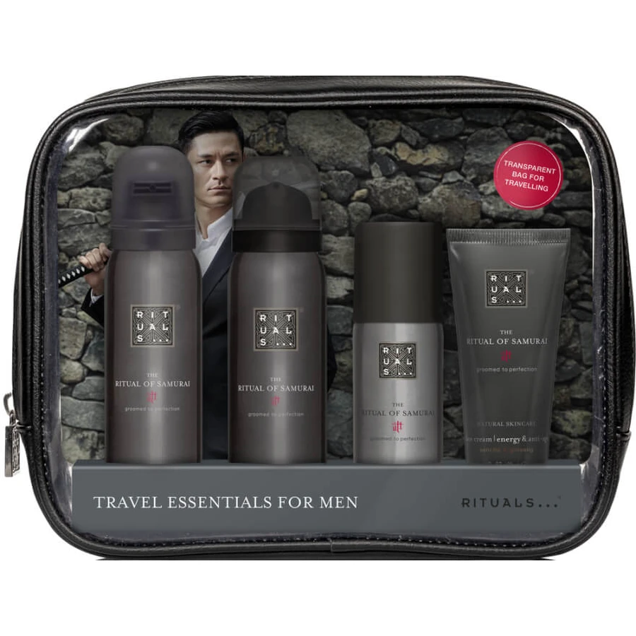 Набор Rituals The Ritual of Samurai Essentials Travel Set (foam/gel/50ml + sh/foam/50ml + cr/30ml + deo/50ml + bag): цены и характеристики