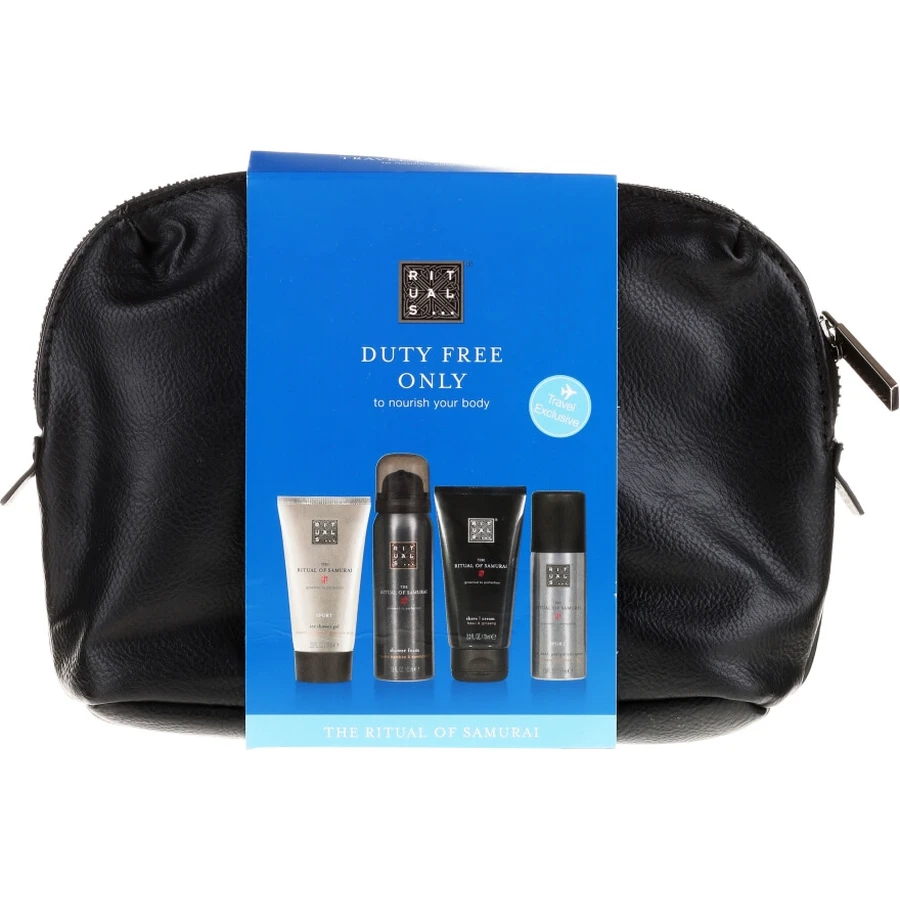Набор для мужчин Rituals The Ritual of Samurai Travel Exclusives №2 (sh/gel/70ml + shv/cr/70ml + sh/foam/50ml + deo/spray/50ml + bag): цены и характеристики