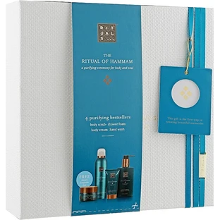 Набор Rituals The Ritual of Hammam Gift Set Medium ( foam/gel/200ml + b/scr/125g + h/soap/300ml + b/cr/70ml)