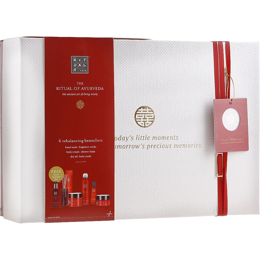 Набор Rituals The Ritual Of Ayurveda Rebalancing Ceremony (sh/gel/200ml + b/scrub/300g + b/cr/200ml + soap/300ml + oil/100ml+ frag/50ml): цены и характеристики