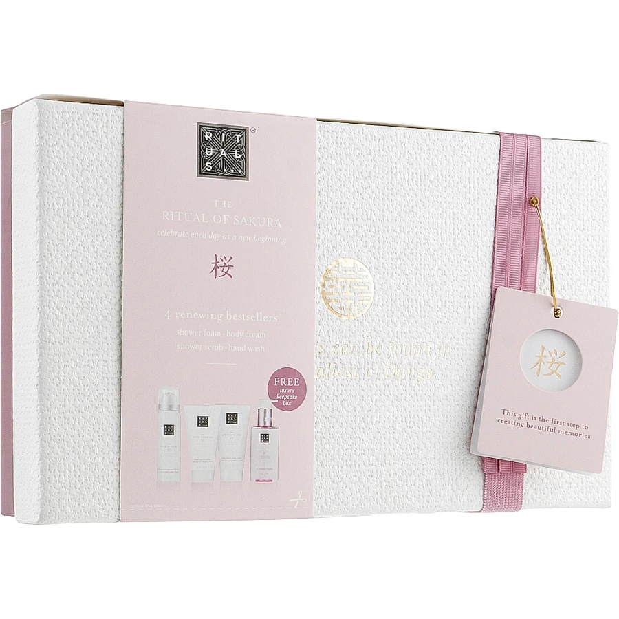 Набор Rituals The Ritual Of Sakura Renewing Treat (sh/foam/gel/50ml + b/scr/70ml + b/cr/70ml + hand/wash/110ml): цены и характеристики