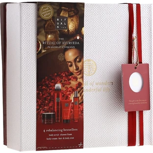 Набор Rituals The Ritual Of Ayurveda (sg/gel/200ml + b/cr/70ml + mist/50ml + scrub/125g)