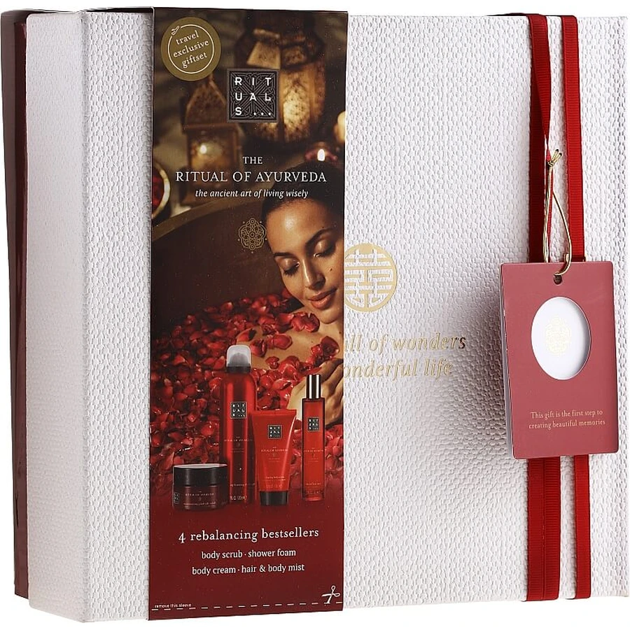 Набор Rituals The Ritual Of Ayurveda (sg/gel/200ml + b/cr/70ml + mist/50ml + scrub/125g): цены и характеристики