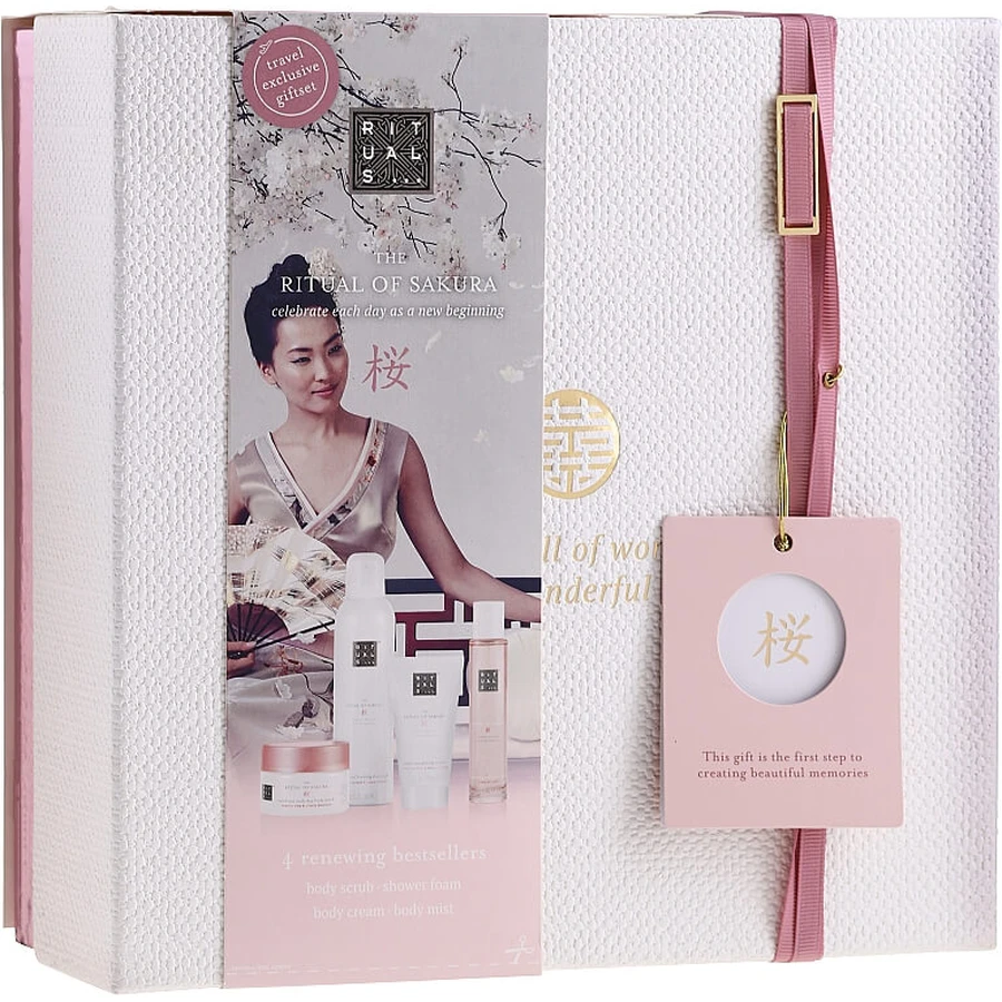 Набор Rituals The Ritual Of Sakura (sg/gel/200ml + b/cr/70ml + mist/50ml + scrub/125g): цены и характеристики