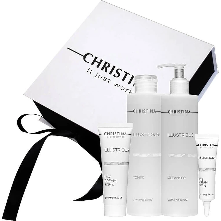 Подарунковий набір Christina Illustrious (tonic/300ml + f/gel/300ml + eye/cr/15ml + f/cr/50ml): ціни та характеристики