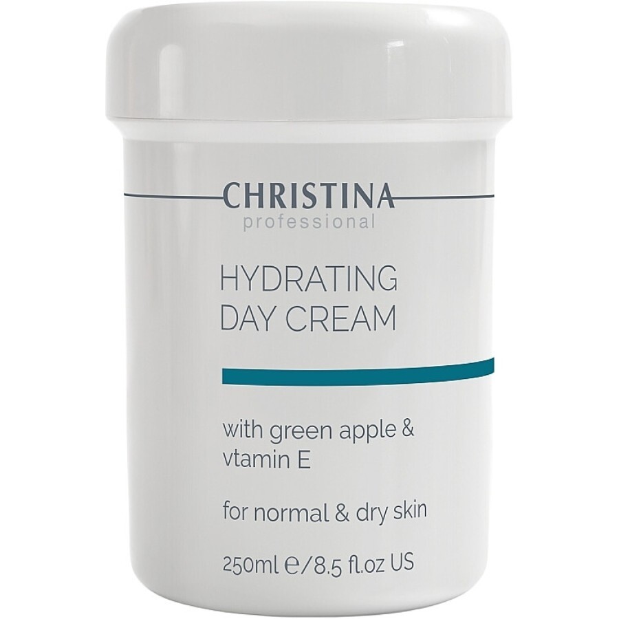 Увлажняющий дневной крем с зеленым яблоком и витамином Е для нормальной и сухой кожи Christina Hydrating Day Cream Green Apple 250ml: цены и характеристики