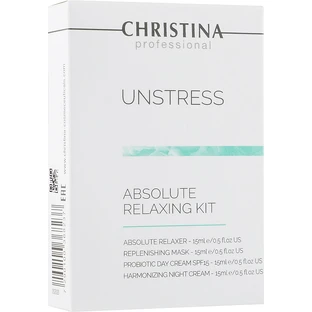 Набір Christina Unstress-Absolute Relaxing Kit (f/mask/15ml + f/serum/15ml + f/cream/15ml + eye/cream/15ml)