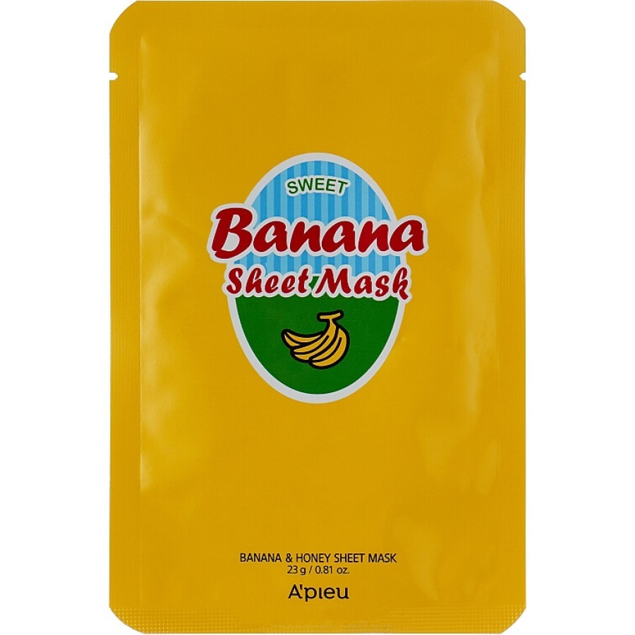 Питательная маска с экстрактом банана и меда A'pieu Sweet Banana Sheet Mask 23g: цены и характеристики
