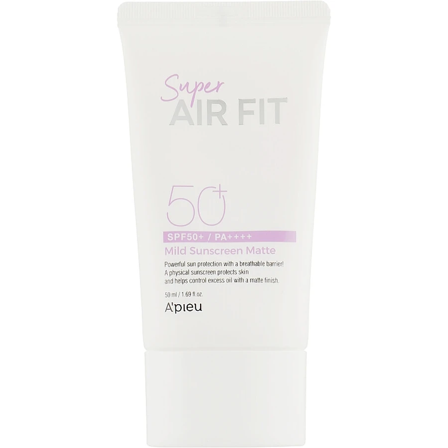 Солнцезащитный матирующий крем A'Pieu Super Air Fit Mild Sunscreen Matte SPF50+ PA++++ 50ml: цены и характеристики