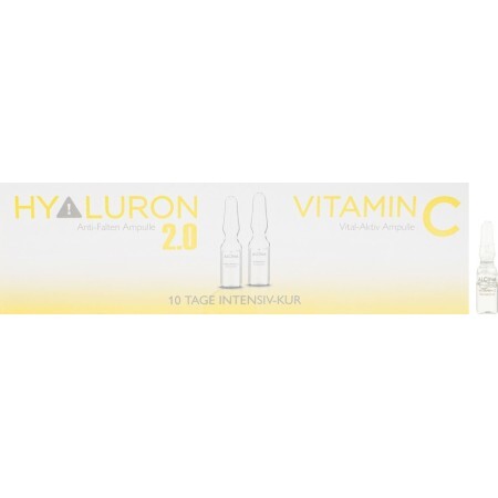 Комплекс ампульного лечения для интенсивного восстановления кожи лица Alcina Hyaluron 2.0 & Vitamin C 10x1ml