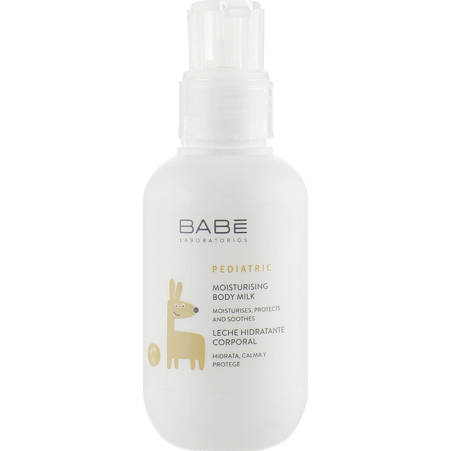 Дитяче зволожувальне молочко для тіла у тревел форматі Babe Laboratorios Moisturising Body Milk Trevel Size 100ml: ціни та характеристики