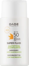 Сонцезахисний матуючий суперфлюїд SPF 50 з ніацинамідом Babe Laboratorios Super Fluid SPF 50 50ml