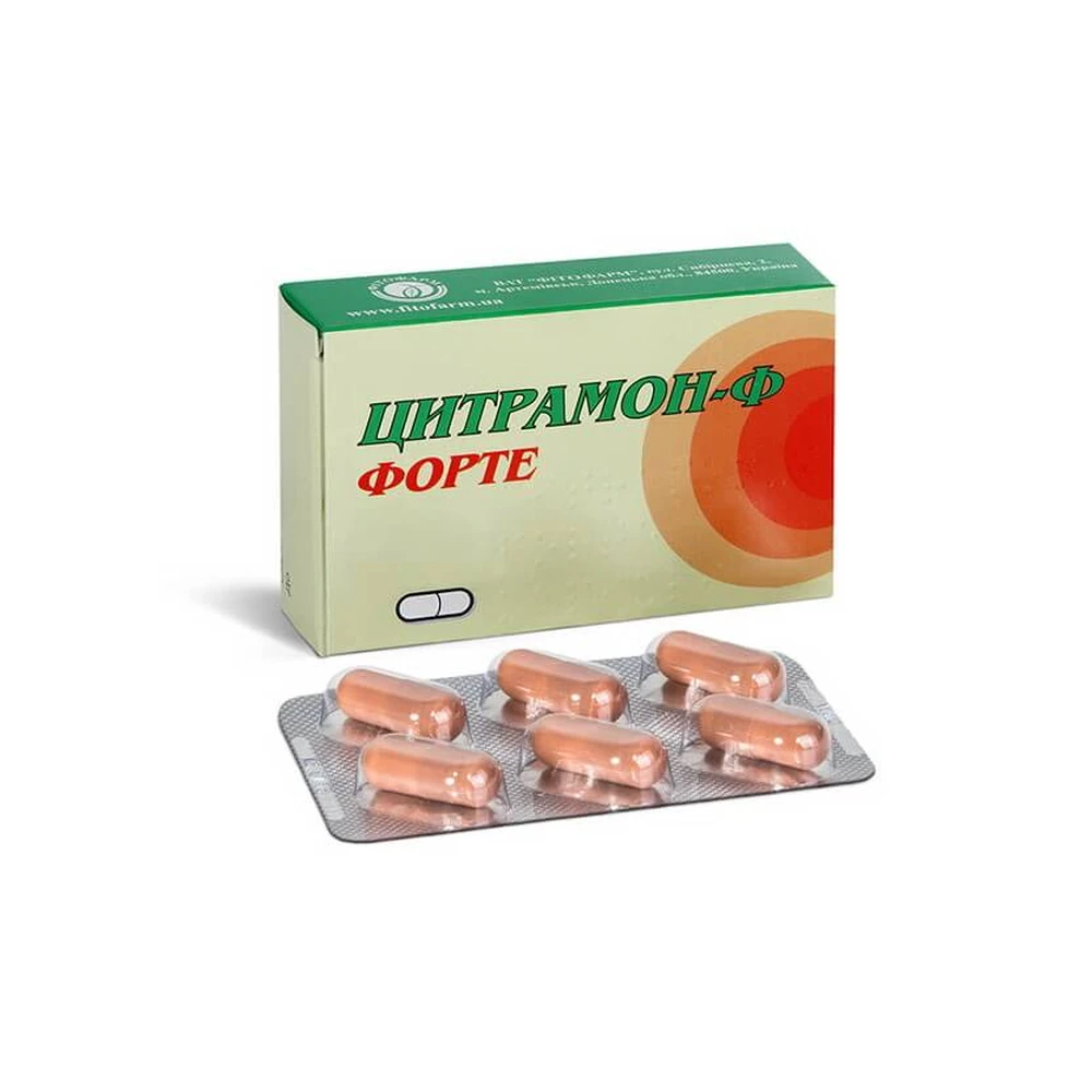 Цитрамон-ф форте капс. блистер, в пачке №6: цены и характеристики