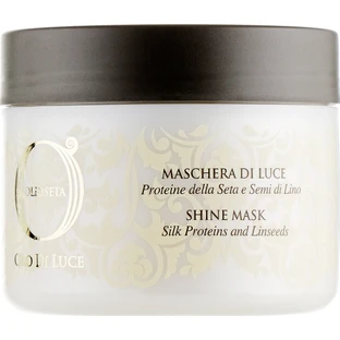 Маска-блеск с протеинами шелка и экстрактом семян льна Barex Italiana Olioseta Oro Di Luce Shine Mask 200ml