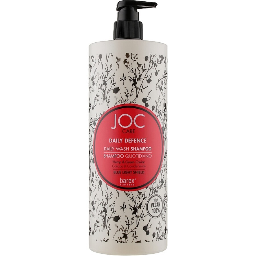 Шампунь ежедневный с экстрактом конопли и зеленой икрой Barex Italiana Joc Care Shampoo 1000ml: цены и характеристики