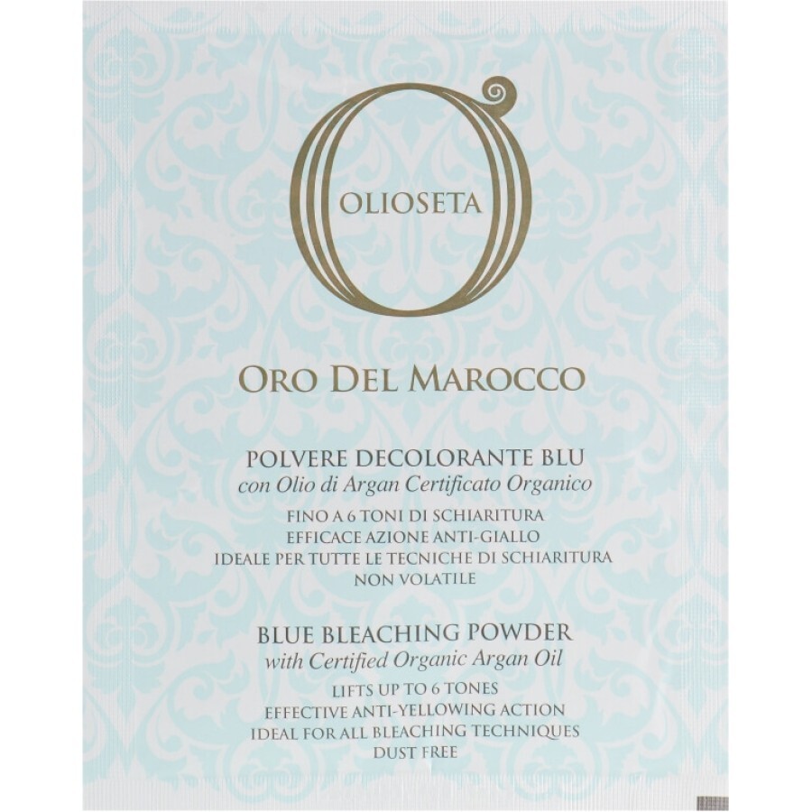 Блакитний знебарвлюючий порошок Barex Italiana Olioseta del Maroco: ціни та характеристики