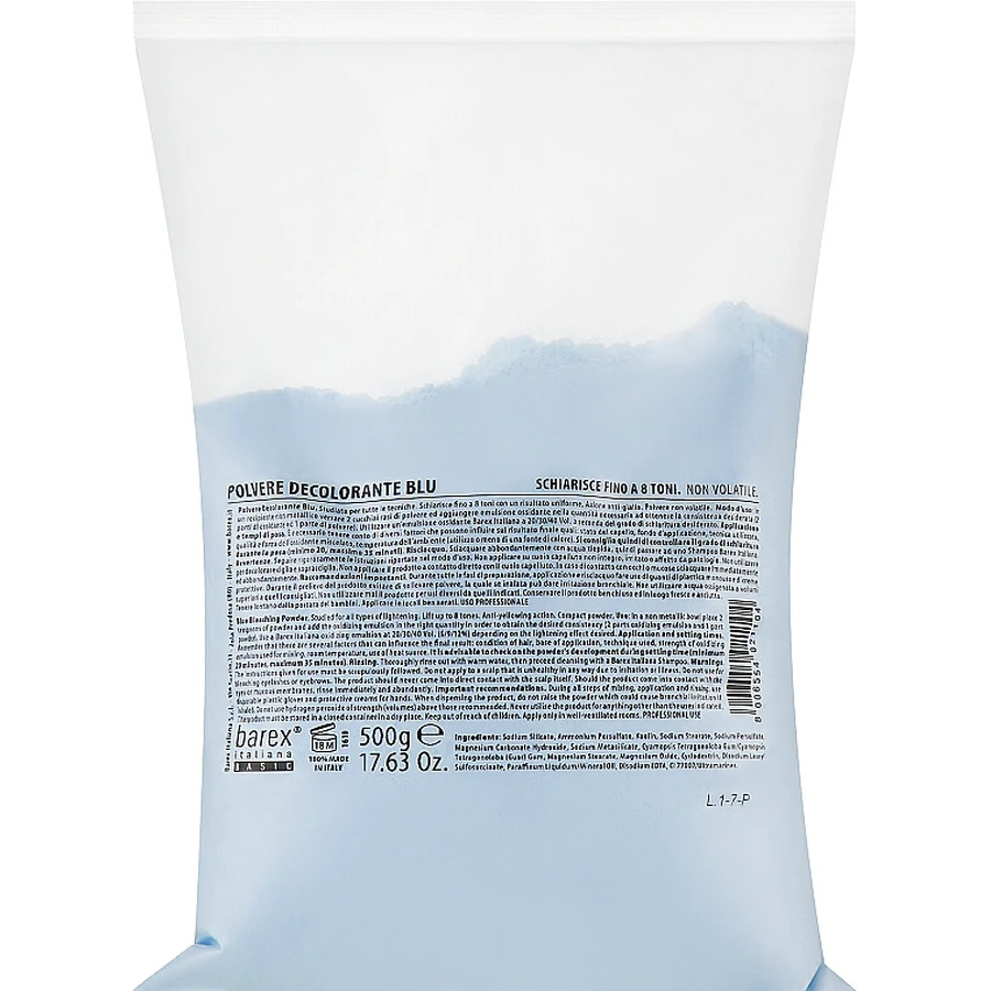 Знебарвлювальний блакитний порошок Barex Italiana Basic Blu 500g: ціни та характеристики