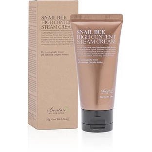 Крем с муцином улитки и пчелиным ядом Benton Snail Bee High Content Steam Cream 50g