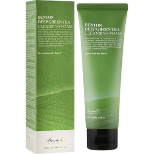 Очищающая пенка для умывания с экстрактом зеленого чая Benton Deep Green Tea Cleansing Foam 120g