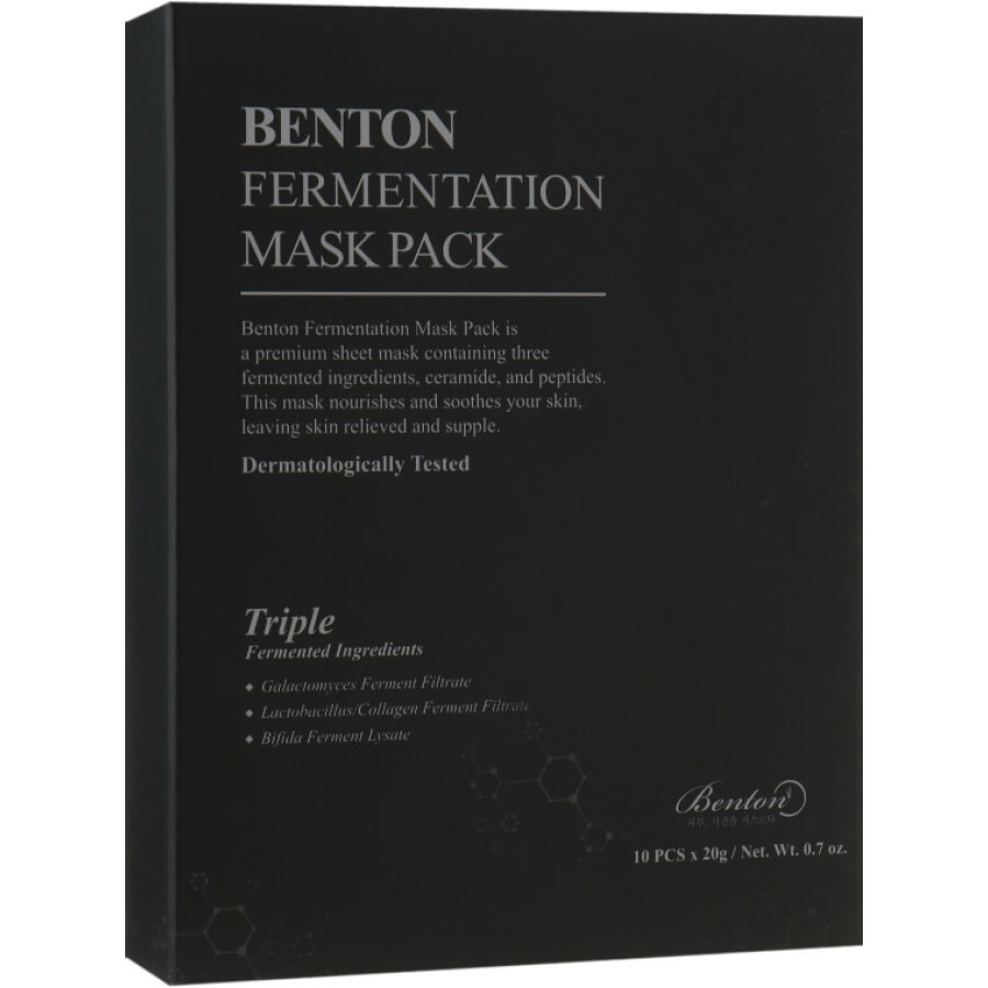 Набір ферментованих масок для обличчя Benton Fermentation Mask Pack 10шт: ціни та характеристики