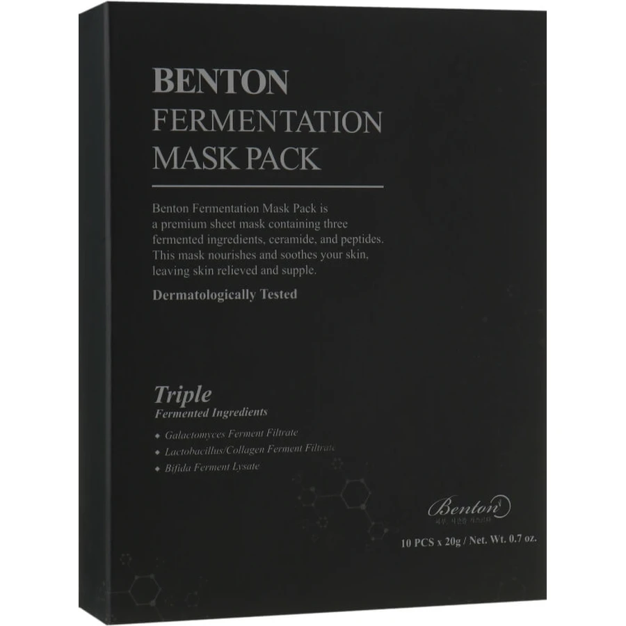 Набор ферментированных масок для лица Benton Fermentation Mask Pack 10шт: цены и характеристики