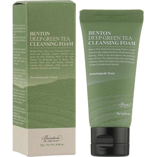 Очищающая пенка для умывания с экстрактом зеленого чая Benton Deep Green Tea Cleansing Foam (мини) 25g
