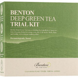 Набор миниатюр по уходу за кожей лица с зеленым чаем Benton Deep Green Tea Deluxe Kit (f/toner/30ml + f/lotion/20ml + f/serum/5ml + f/cl/foam/20g)