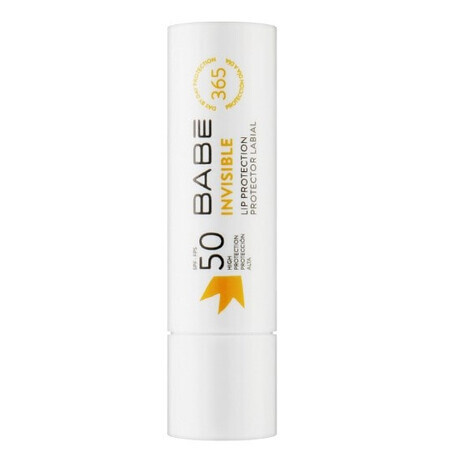 Ультразахисний невидимий бальзам-стік для губ SPF 50 Babe Laboratorios Sun Protection Invisible Lip Protection, 4 г