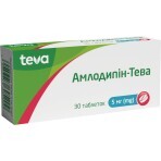 Амлодипін-Тева таблетки 5 мг, №30: ціни та характеристики