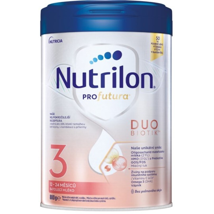 Суха молочна суміш Nutrilon Profutura Профутура 3 з 12 до 24 місяців, 800 г: ціни та характеристики