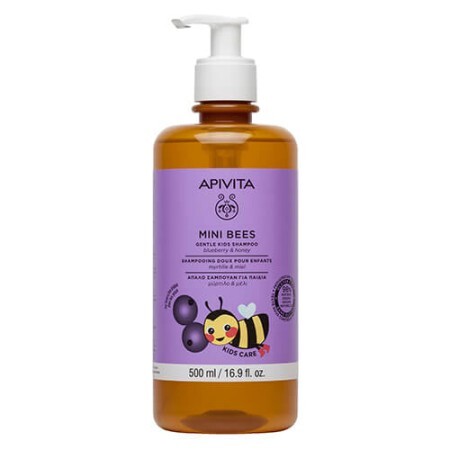 Шампунь Apivita Mini Bees Children's Shampoo Blueberry&Honey, для детей, 500 мл