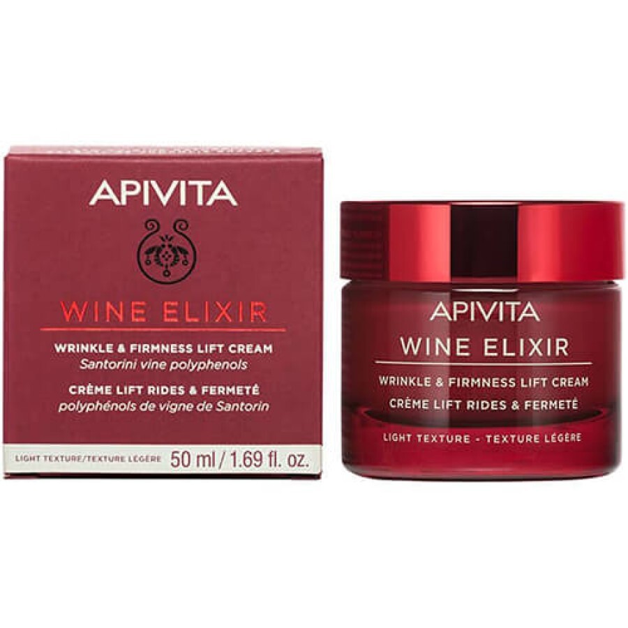 Крем-ліфтинг Apivita Wine Elixir легкої текстури для боротьби зі зморшками та підвищення пружності, 50 мл: ціни та характеристики