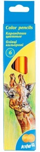 Карандаши цветные Kite Животные, 6 шт.