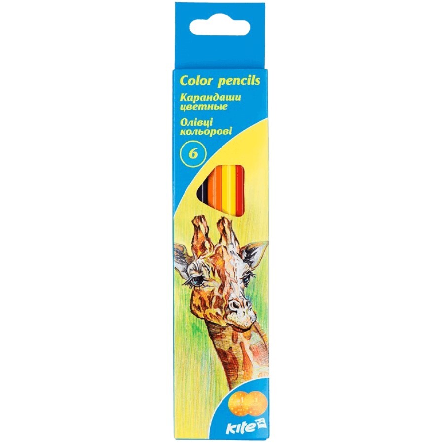 Карандаши цветные Kite Животные, 6 шт.: цены и характеристики