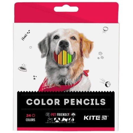 Олівці кольорові Kite Dogs, 24 шт.