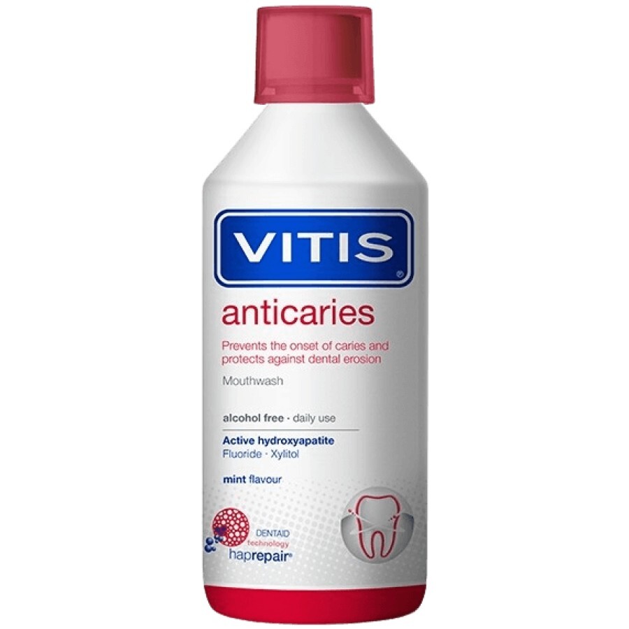 Ополіскувач ротової порожнини Vitis Anticaries, 500 мл: ціни та характеристики