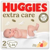 Підгузки Huggies Extra Care 2, 3-6 кг, 24 шт.