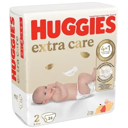 Підгузки Huggies Extra Care 2, 3-6 кг, 24 шт.: ціни та характеристики