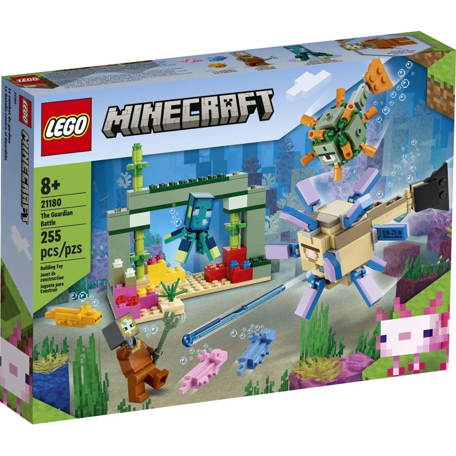 Конструктор LEGO Minecraft Битва зі стражем 255 деталей: ціни та характеристики