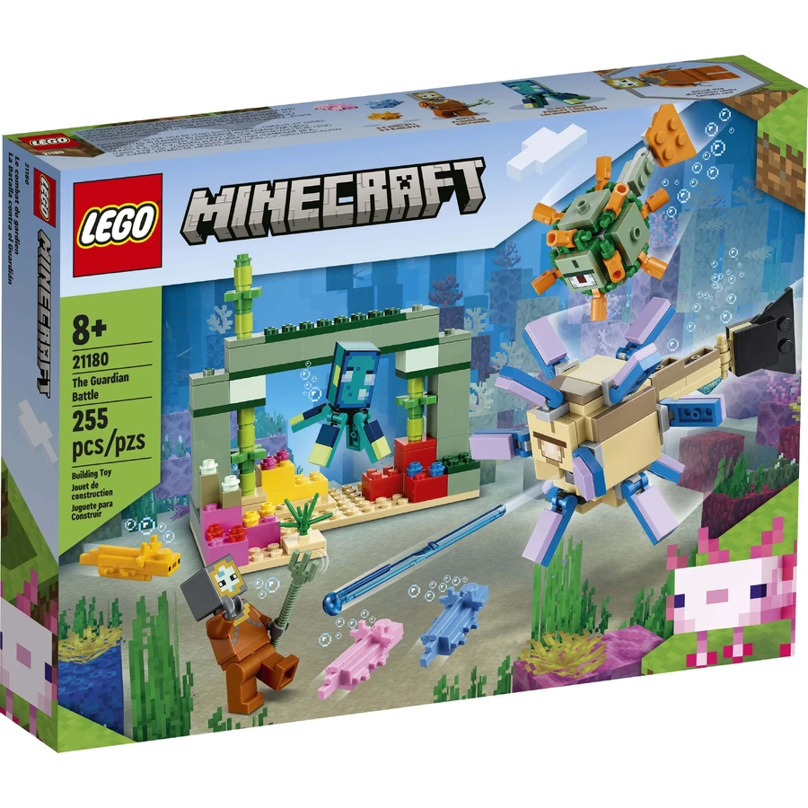 Конструктор LEGO Minecraft Битва зі стражем 255 деталей: ціни та характеристики