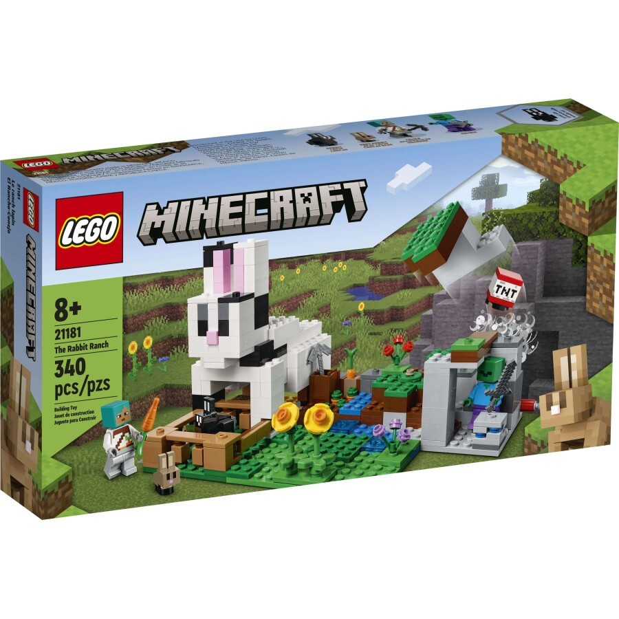 Конструктор LEGO Minecraft Кроліче Ранчо 340 деталей: ціни та характеристики