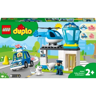 Конструктор LEGO DUPLO Town Полицейский участок и вертолет 40 деталей